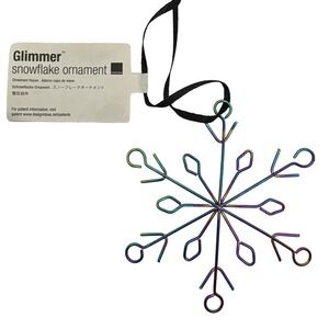 Design Ideas Glimmer Iridescent Snowflake Ornament Holiday Christmas Decor Metal